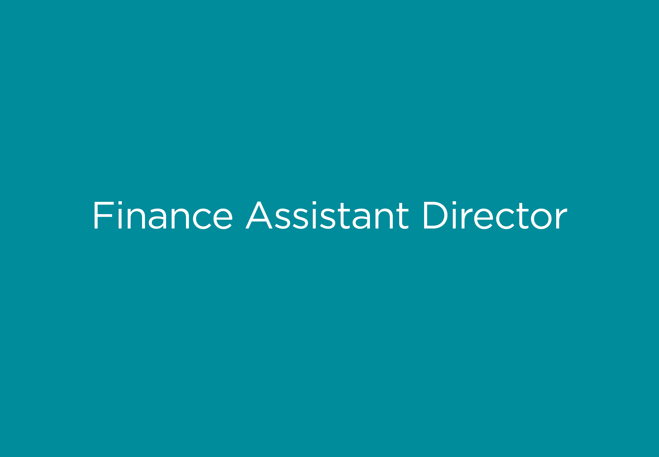Finance Assistant Director