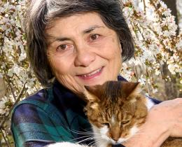 Judy Liu Ramsey and a cat