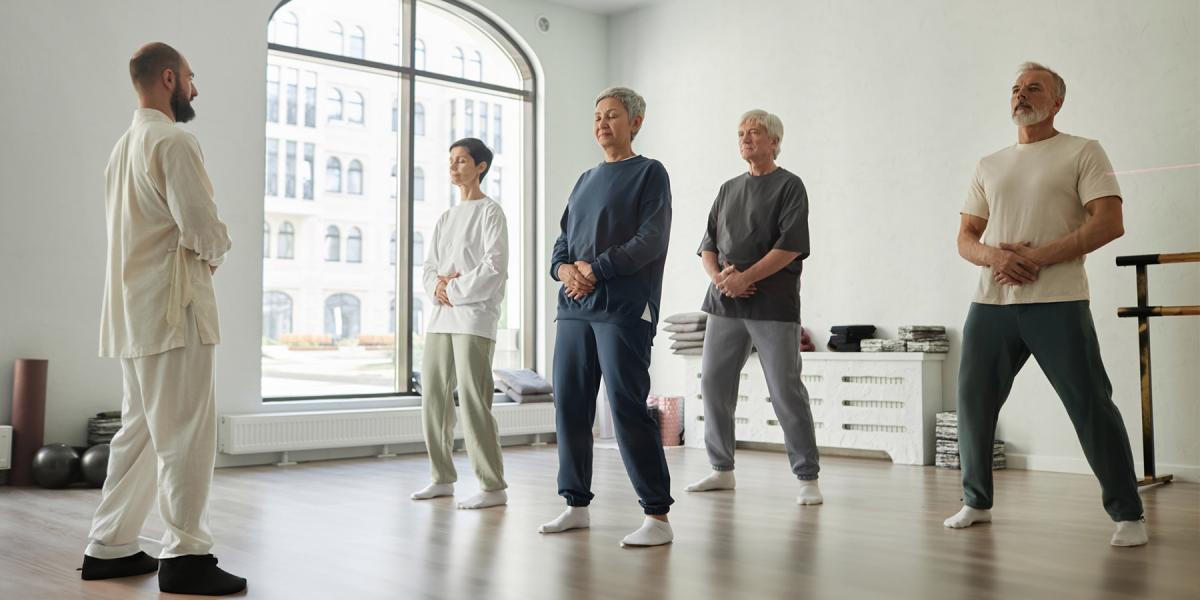 Group of people in qigong class
