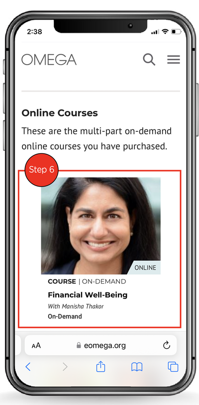 How to Access Your Online Learning Course: MobileStep6