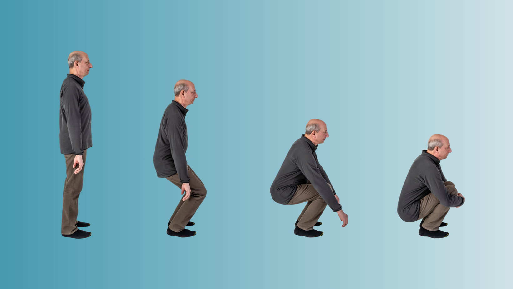 Older adult practicing posture and balance exercises to build strength and prevent falls