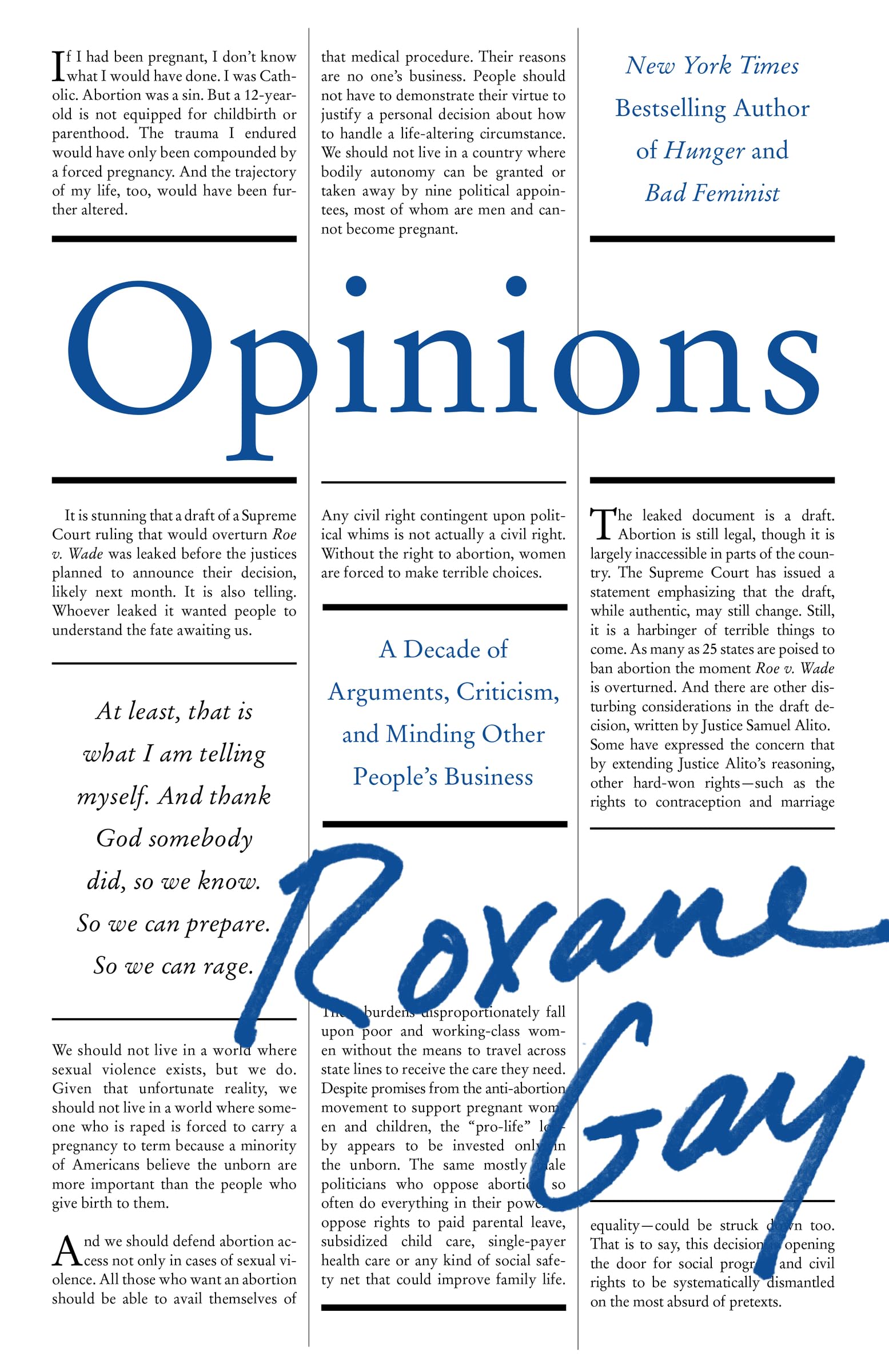 Roxane Gay Opinions book cover