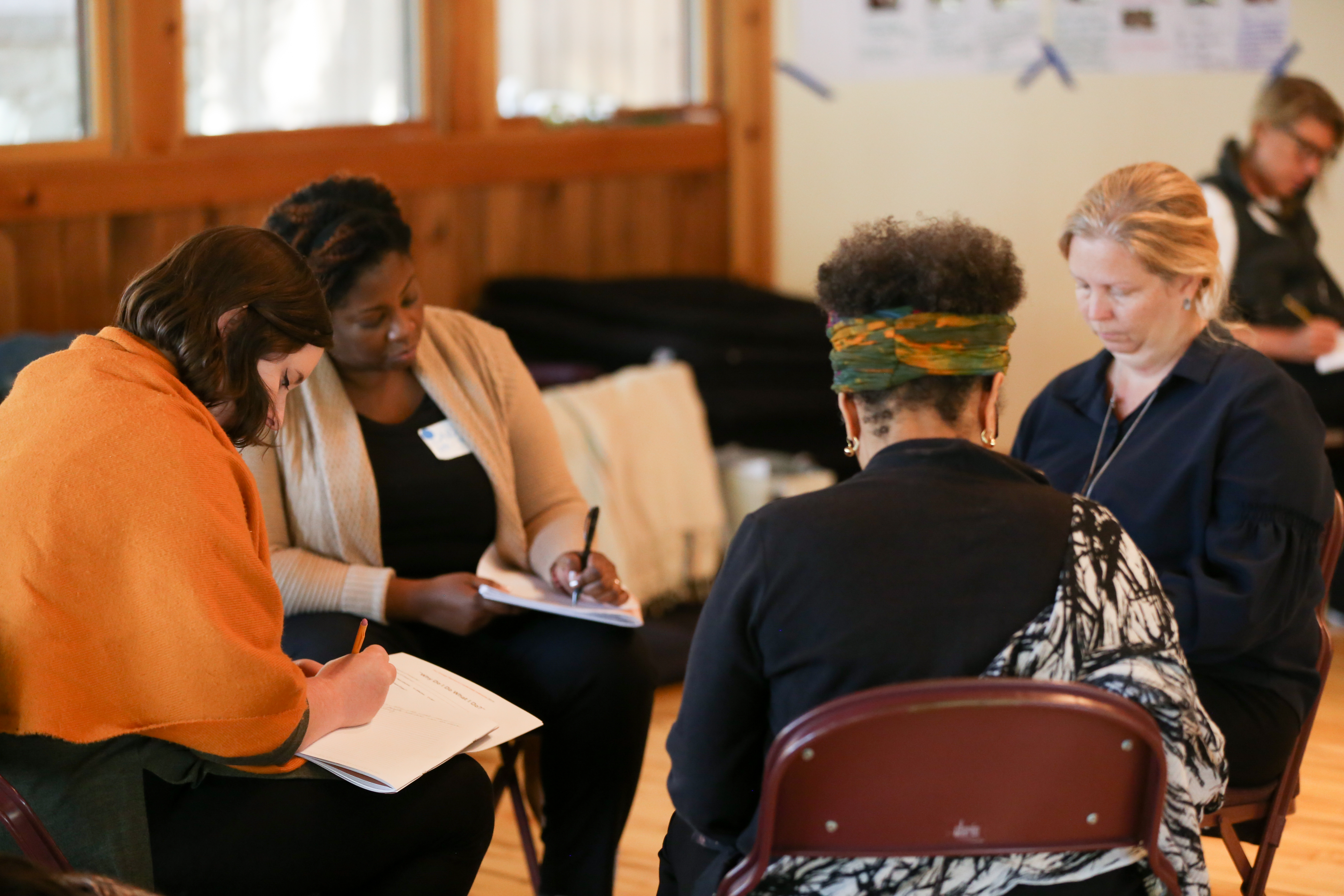 Group of women working together