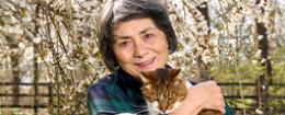 Judy Liu Ramsey with a cat