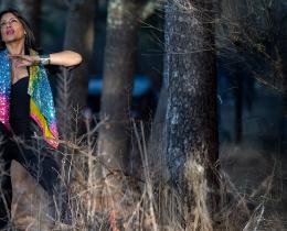 Nandini Austin dancing in the woods