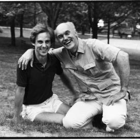 Historical B&W photo of Ram Dass