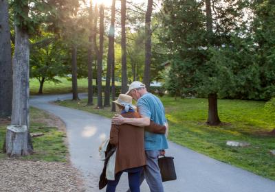 Couple walking together