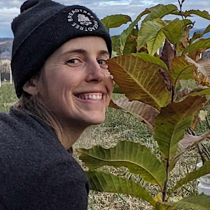 Bug Nichols is the director of engagement at Breadtree Farms, an organic chestnut agroforestry operation.