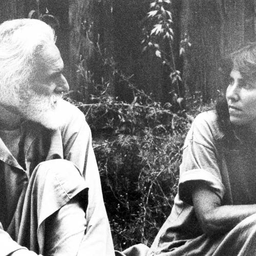 Elizabeth Lesser with teacher