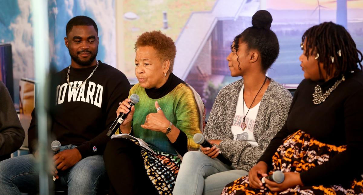 Felicia Davis leads an HBCU panel at the 2019 Drawdown Learn Conference.