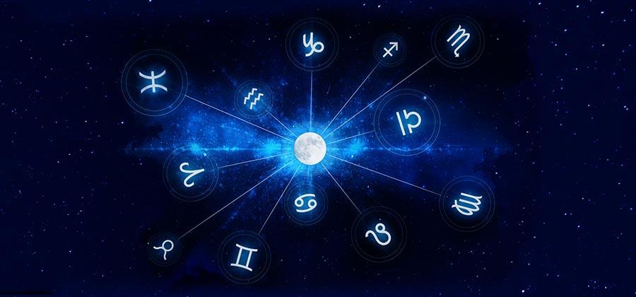 Astrological signs in the sky