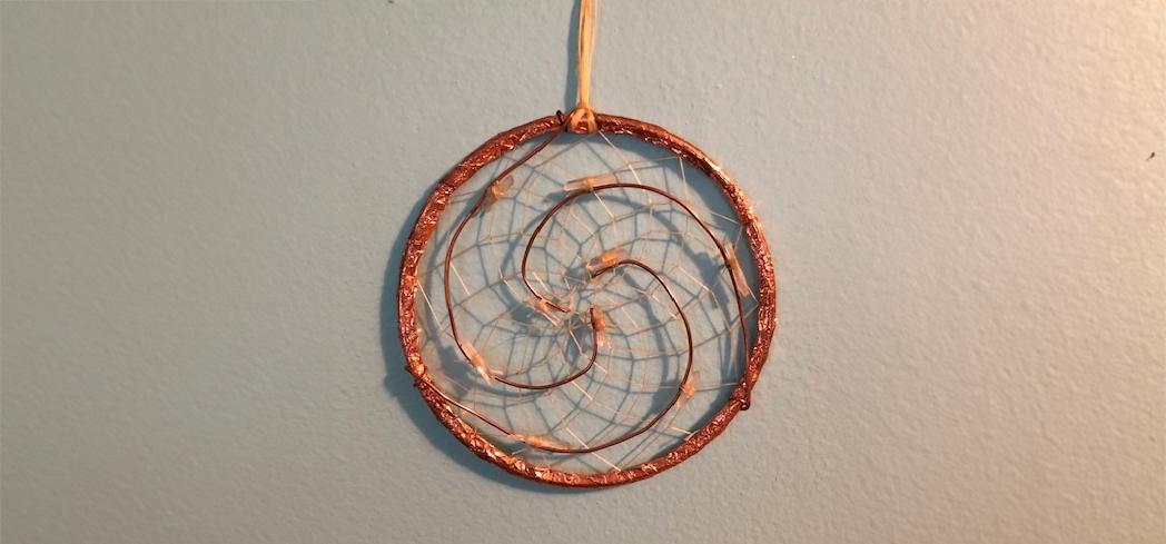 Spiritually symbolic dream catcher
