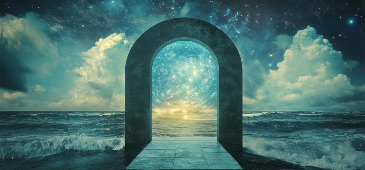 Gateway in the night sky