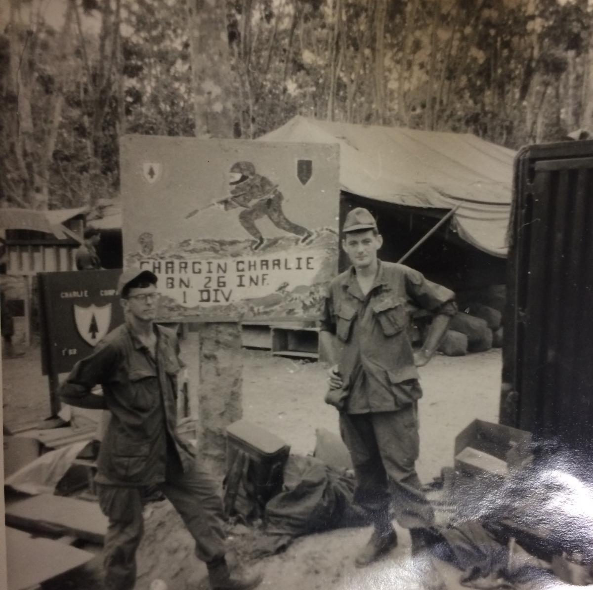 Joel Laufman (left) and Dennis Connors  (right) in Vietnam circa 1968.