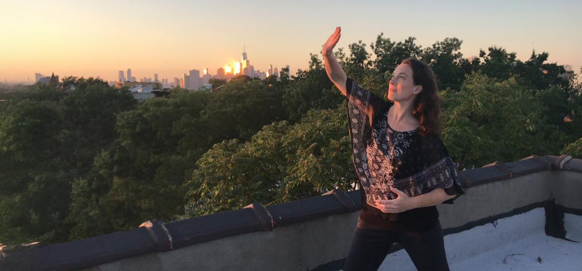 Bethany Ryker in a qigong pose