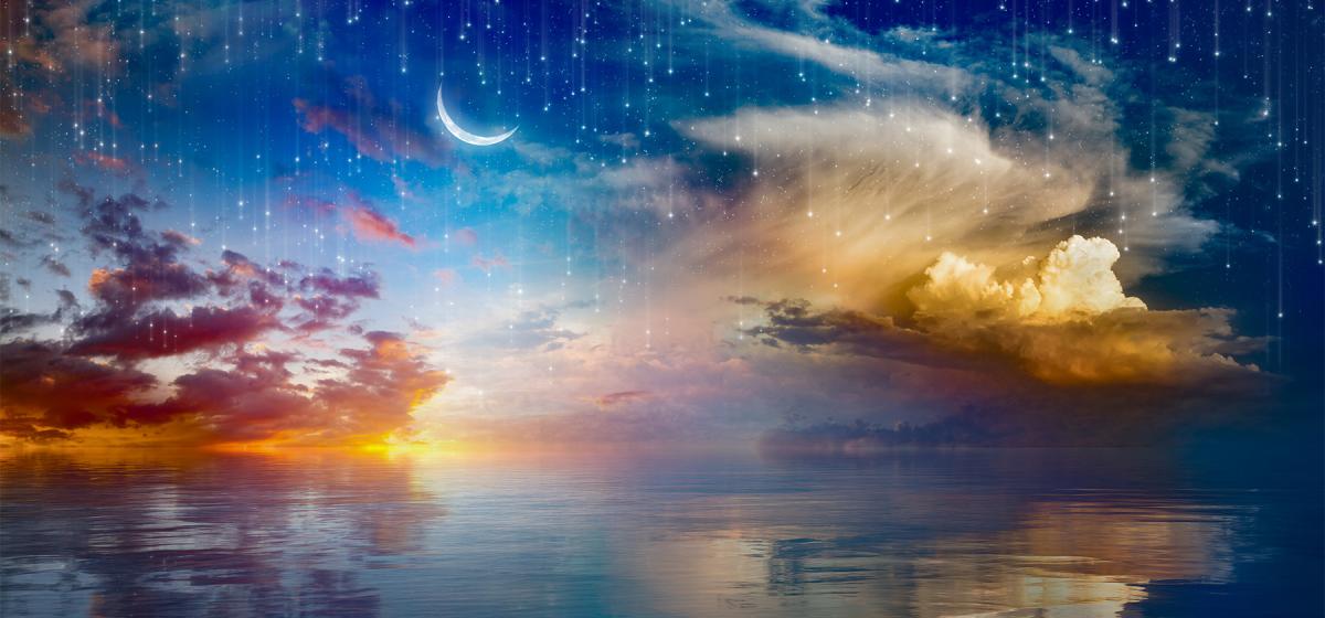 Surreal night landscape