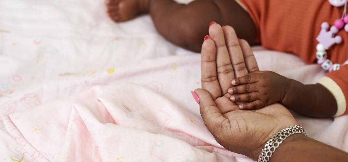 Mother and newborn child