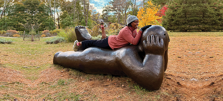 Person on Recliner, in autumn