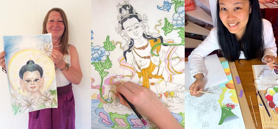 Tibetan scroll painting