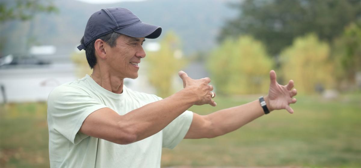 Terry Dunn in a Tai Chi practice