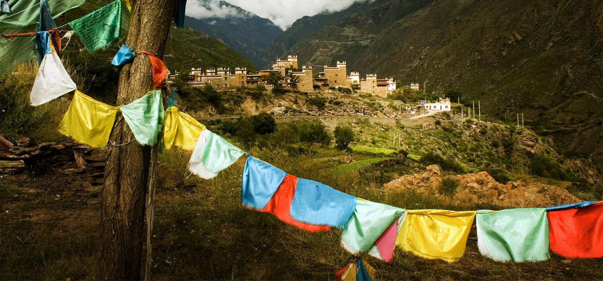 Tibetan mountain village