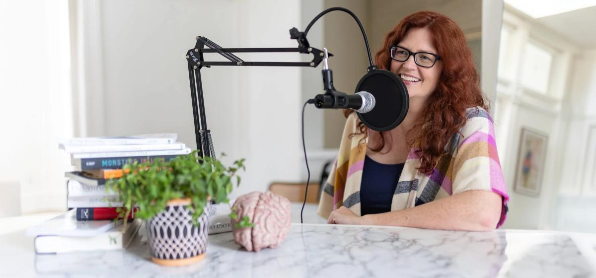 Juliana Taylor Shore at her desk
