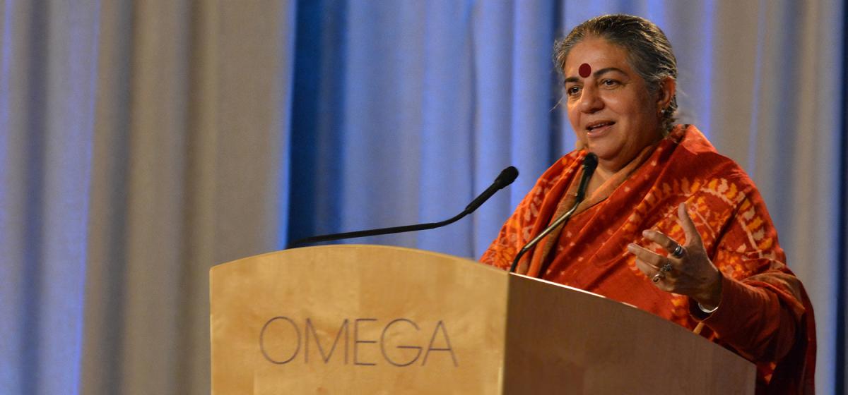 Vandana Shiva speaking at Omega