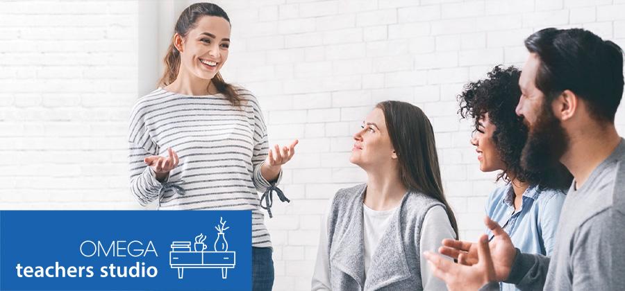woman presenting her story to a group