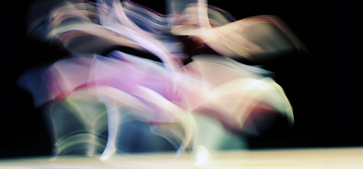 Motion blur of dancers