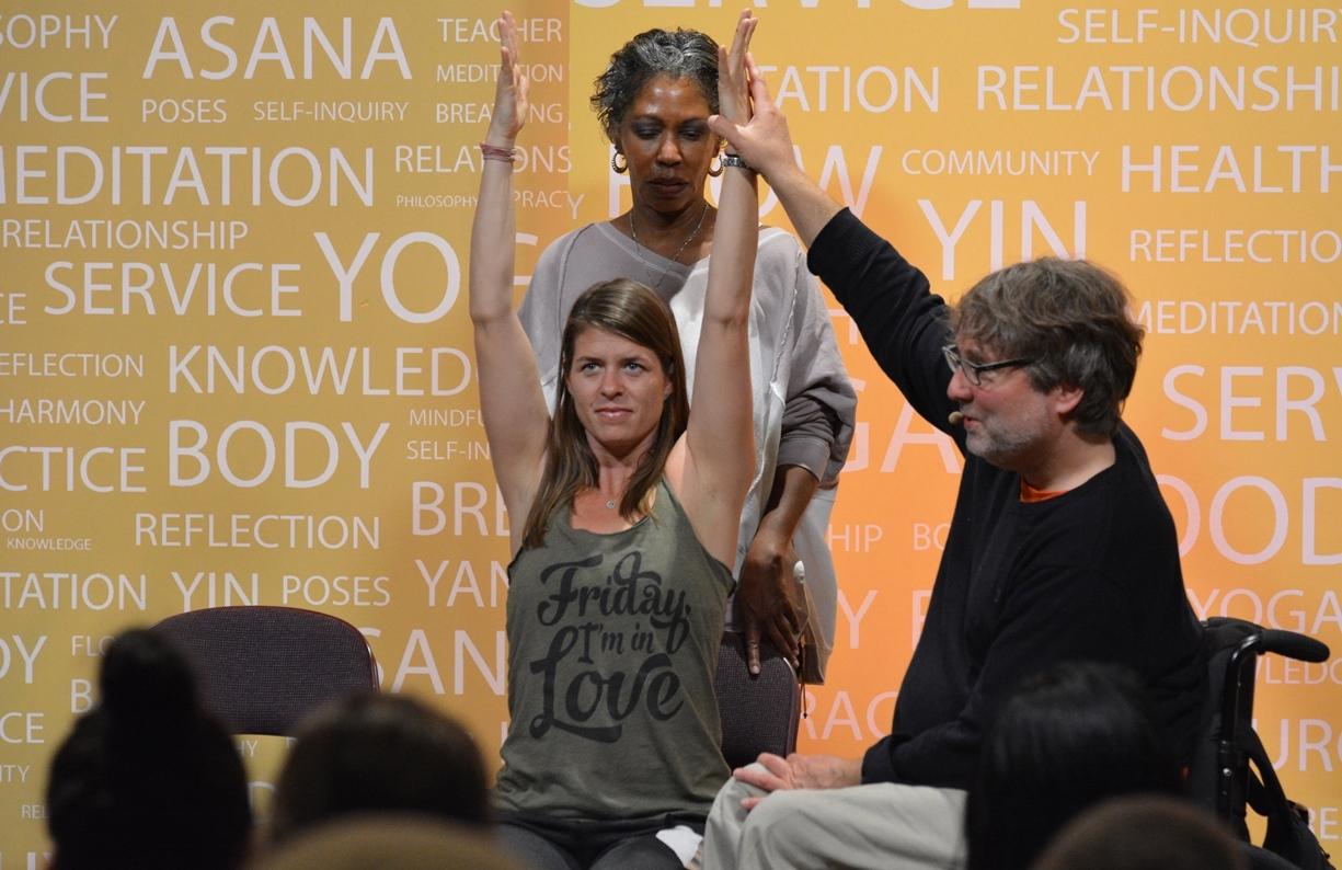 Woman demonstrating yoga