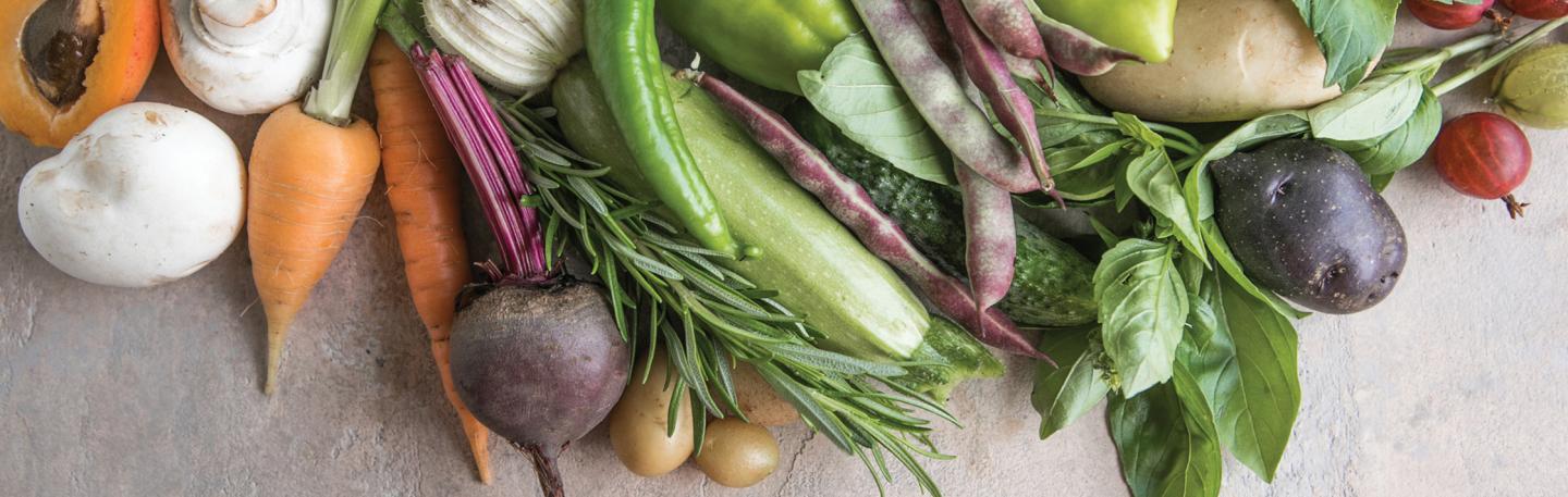 A bountiful harvest of local vegetables