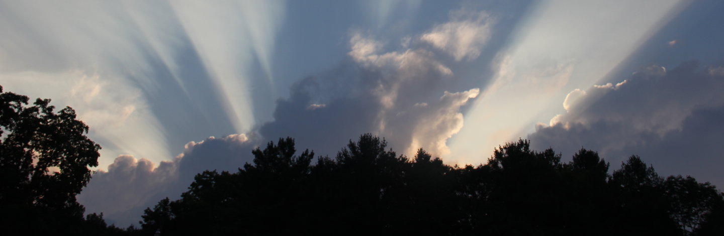 Sun rays from behind a cloud