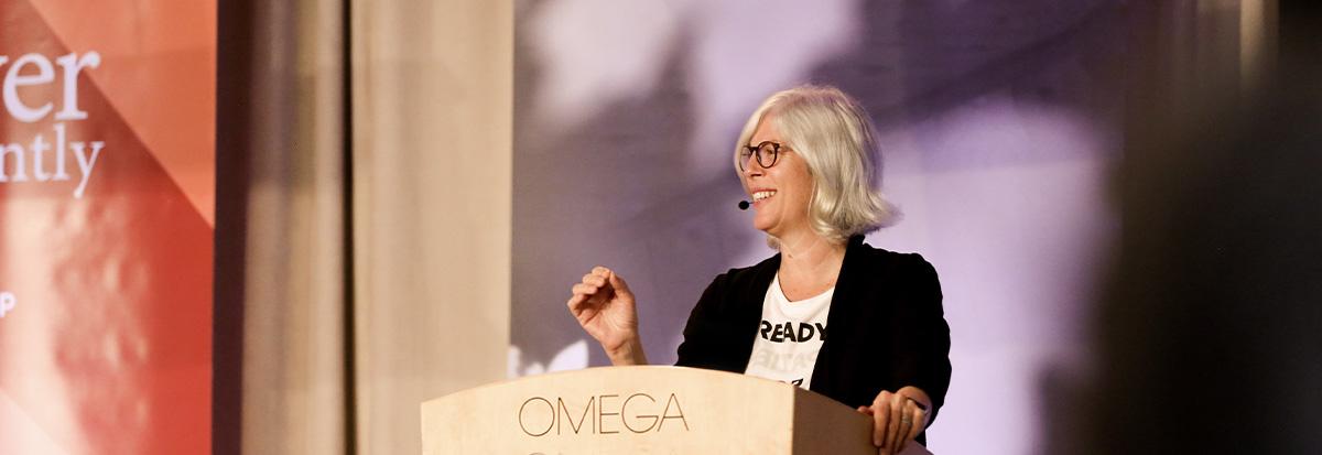 Carla Goldstein speaking at Women &amp; Power