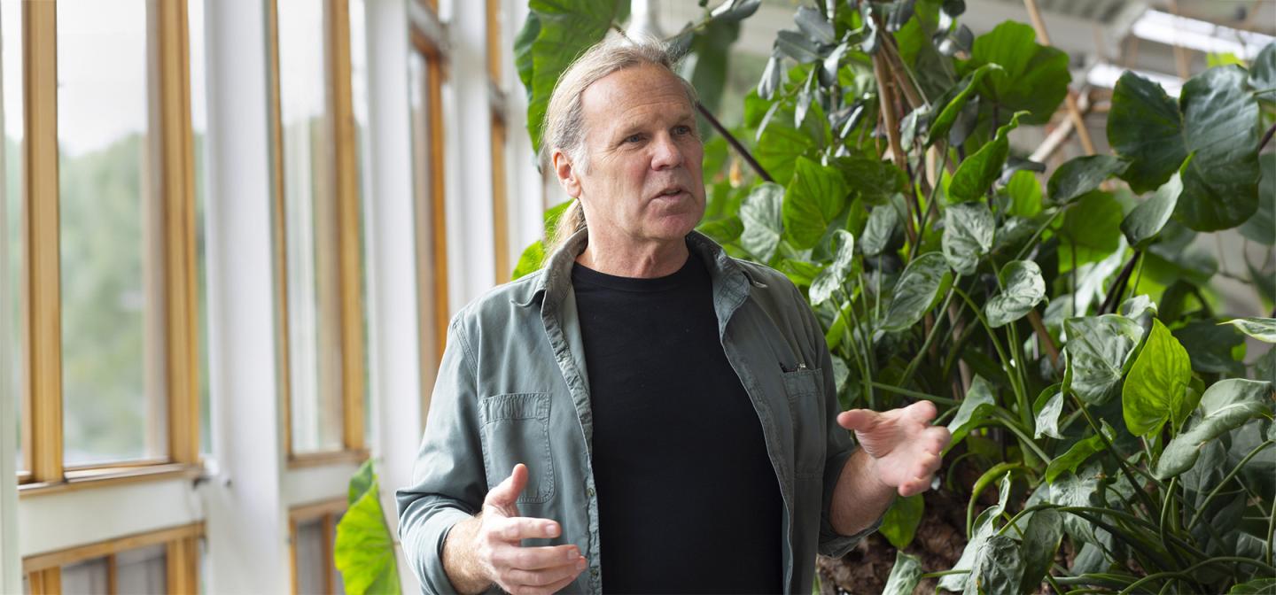 Skip Backus speaking in the OCSL EcoMachine