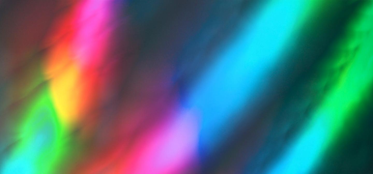 Spectrum of rainbow light symbolizing aura