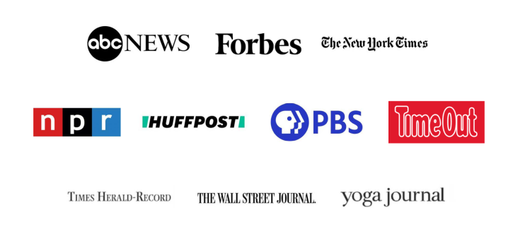 As Seen In Logos: ABC News, Forbes, The New York Times, NPR, PBS, Timeout